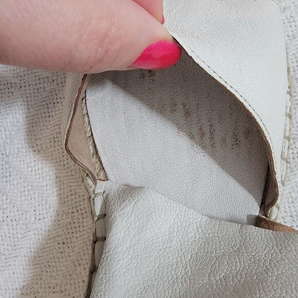 Eileen‎ Fisher Women's Willow Platform Wedge Espadrille Sandals Size 11 Ivory - Picture 7 of 16